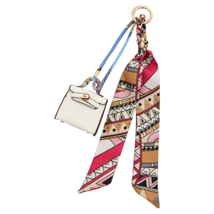 Mini Designer Bag w/ Twilly Scarf Bag Charms - 6 colors