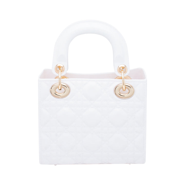 Diamond Quilted Patent Leather Purse