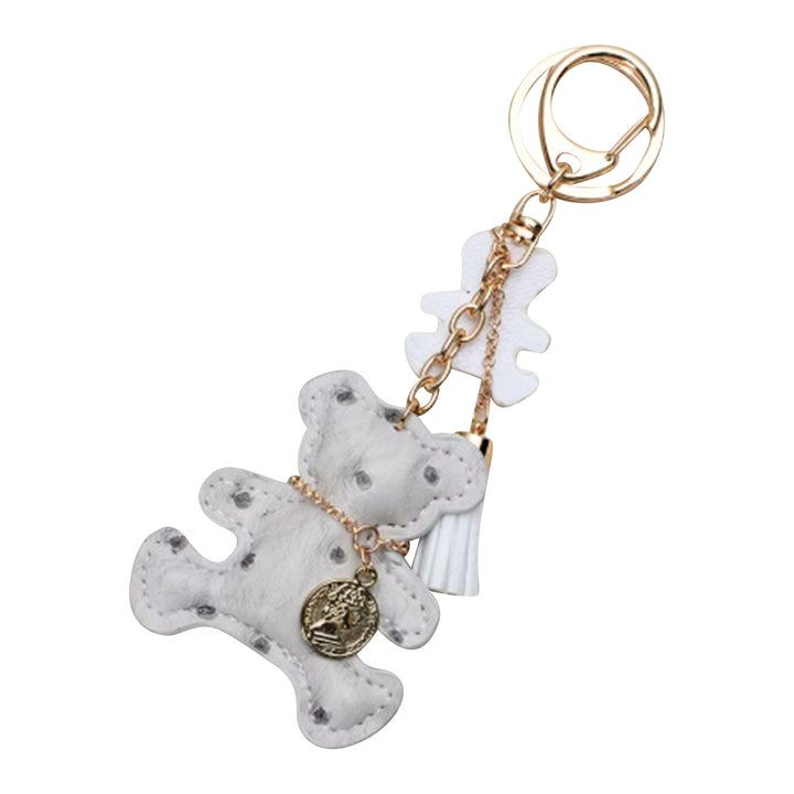 Teddy Bear Keychain Bag Charms - Faux Leather