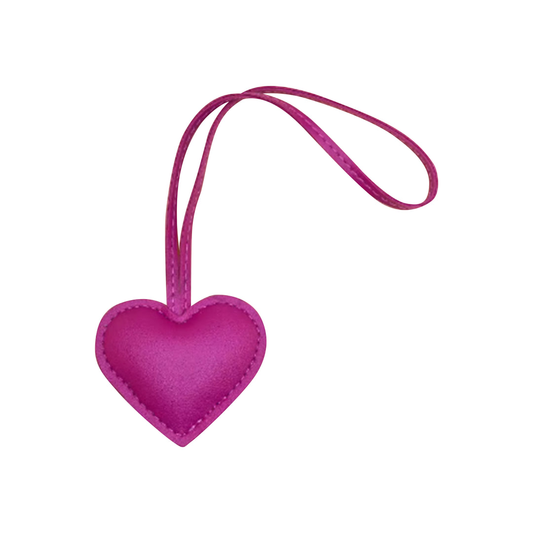 Heart Bag Charms - Faux Leather - 12 Colors
