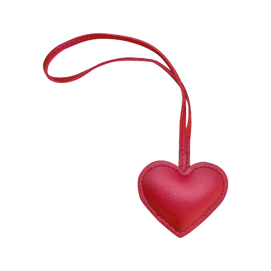 Heart Bag Charms - Faux Leather - 12 Colors