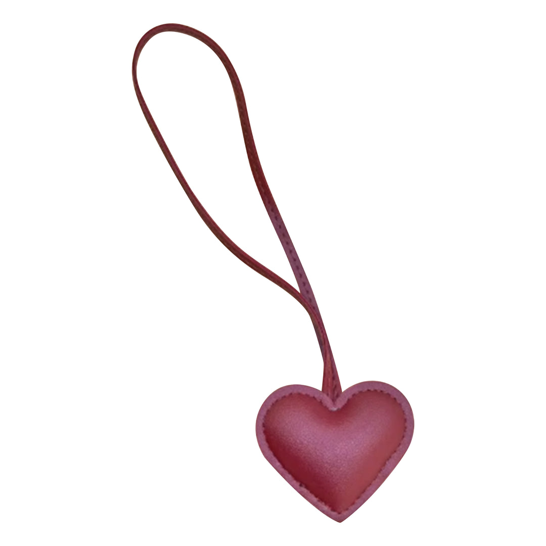 Heart Bag Charms - Faux Leather - 12 Colors