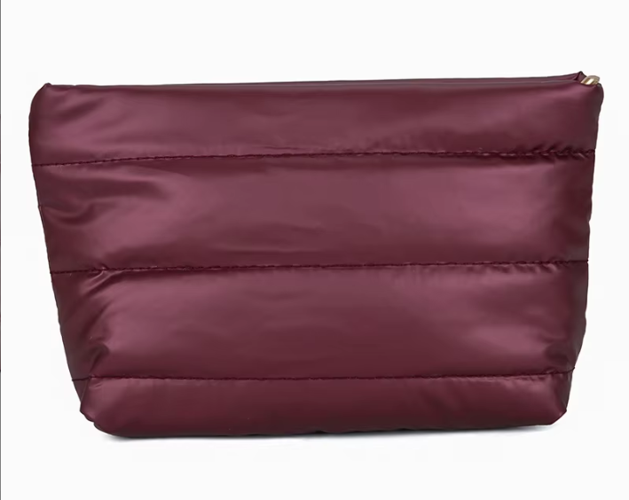 Puffy Quilted Nylon Pouch