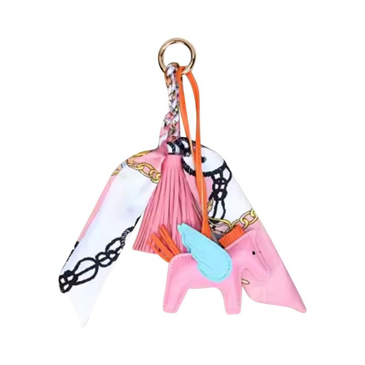 Horse & Tassel Charm w/ Twilly Scarf Bag Charms - 7 colors