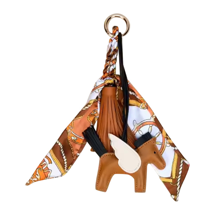 Horse & Tassel Charm w/ Twilly Scarf Bag Charms - 7 colors