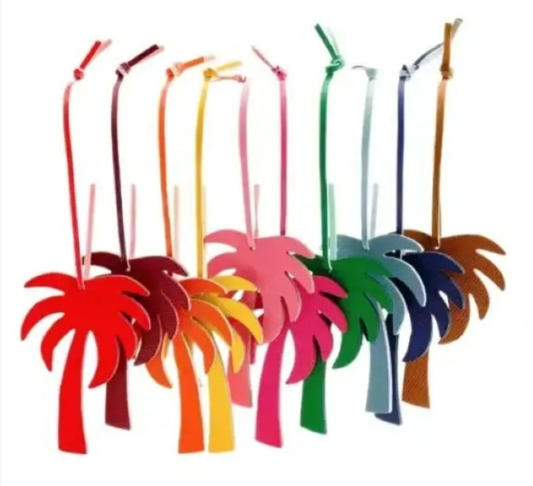 Palm Tree Bag Charms - Faux Leather