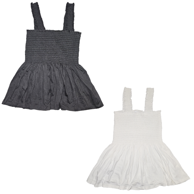 Smocked Long Tube Top with Straps for Girls 7-14