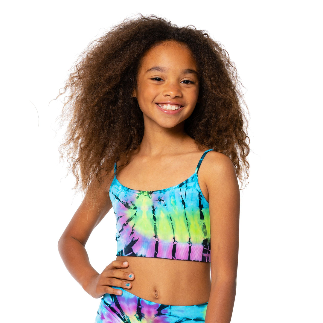 Girl's (8-14) Swirl Tie Dye Bandeau Bra Cami