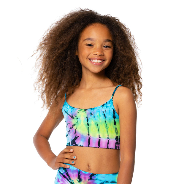 Girl's (8-14) Rainbow Glitter Happy Face Print Girls Bra Cami – Malibu Sugar