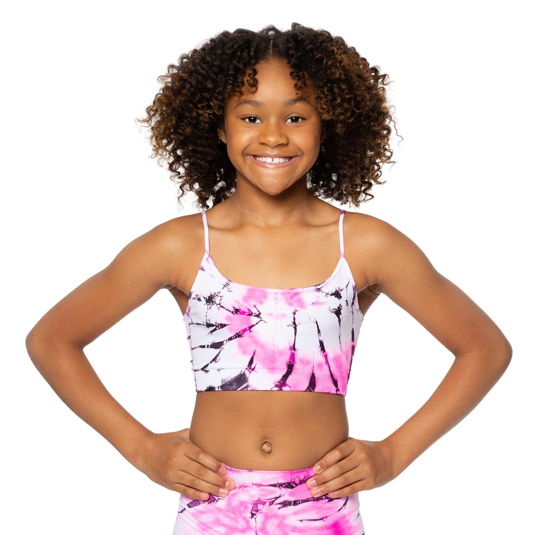 Girl's (8-14) Swirl Tie Dye Bandeau Bra Cami