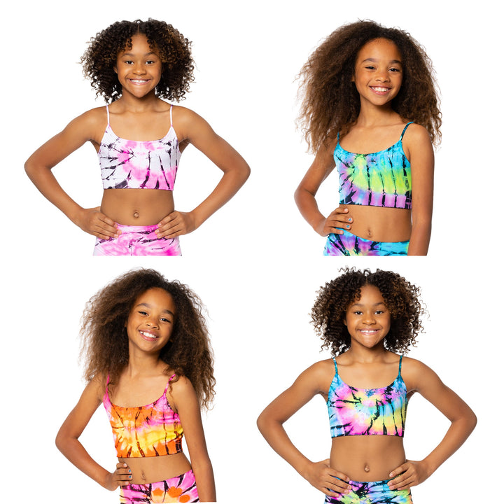 Girl's (8-14) Swirl Tie Dye Bandeau Bra Cami