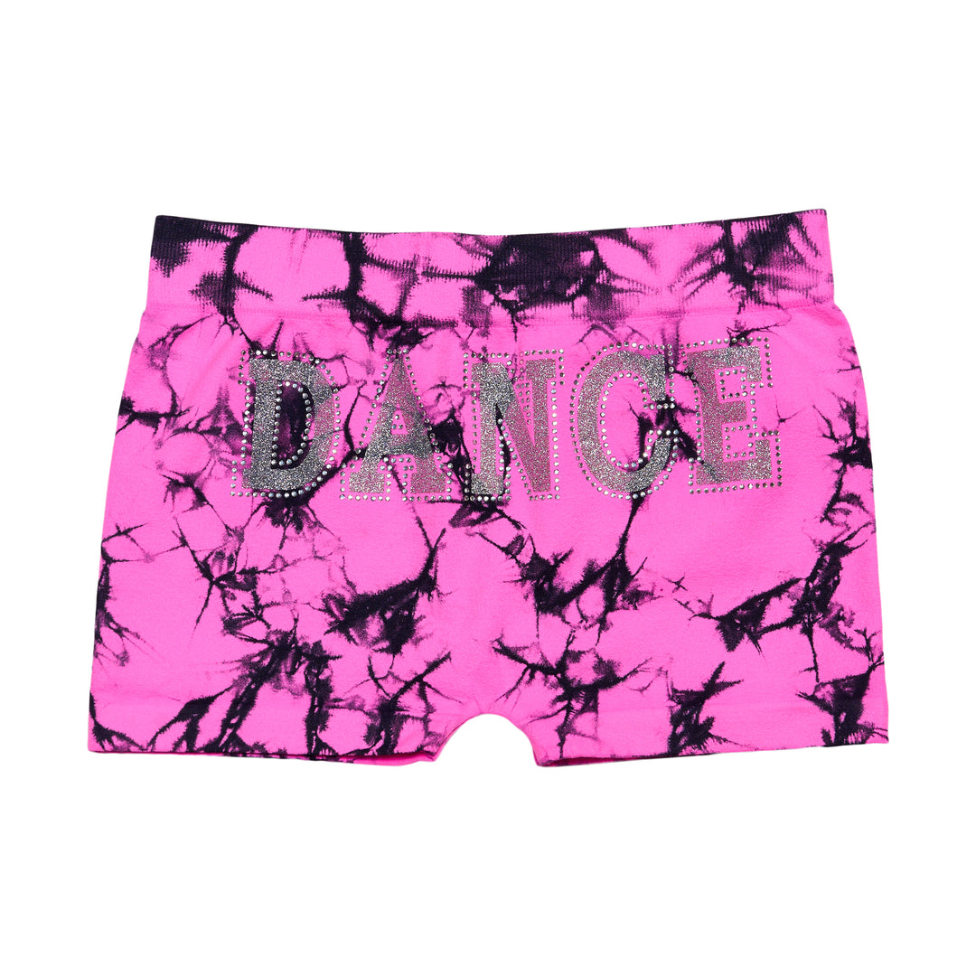 Girl's (7-10) "DANCE" Tie Dye Boy Shorts