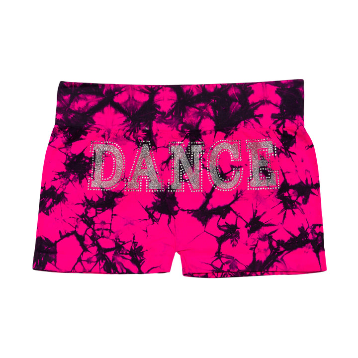 Girl's (7-10) "DANCE" Tie Dye Boy Shorts