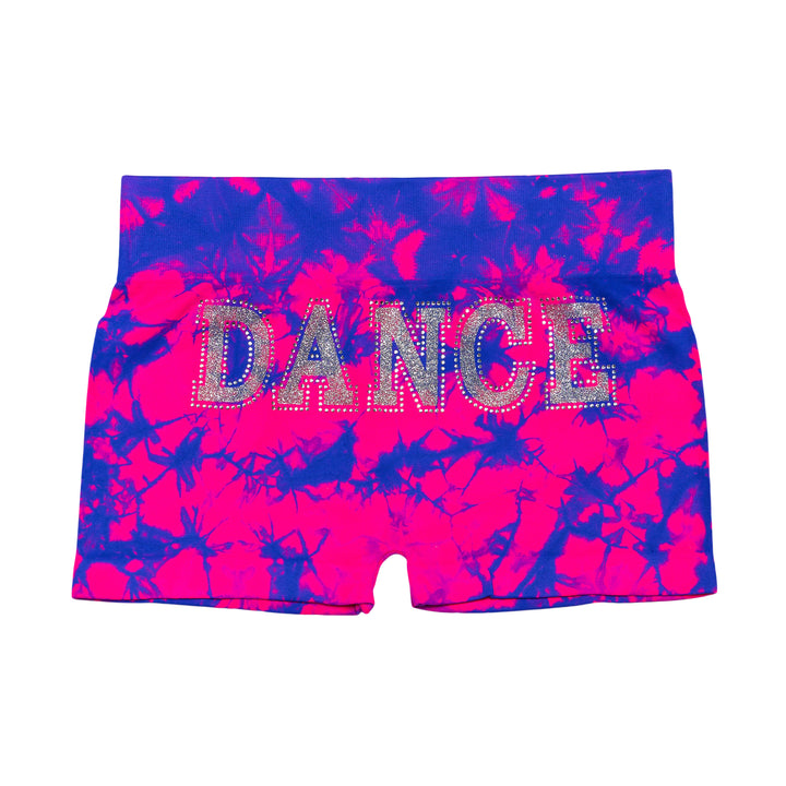 Girl's (7-10) "DANCE" Tie Dye Boy Shorts