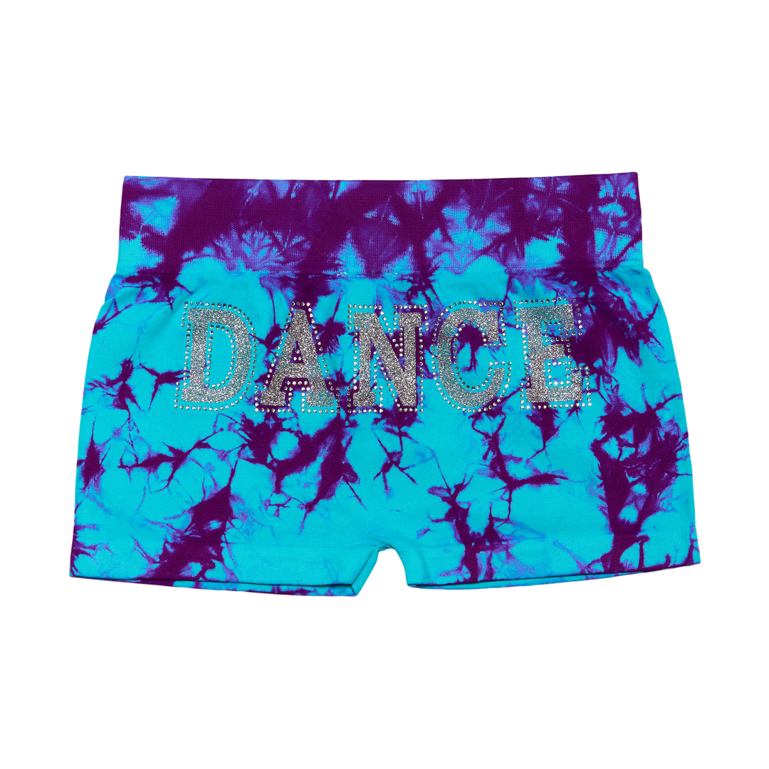 Girl's (7-10) "DANCE" Tie Dye Boy Shorts