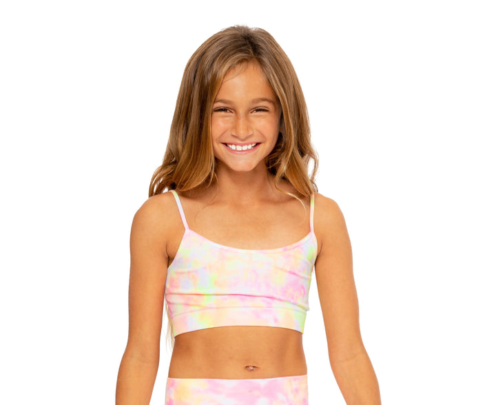 Girl's (8-12) Water Color Tie Dye Band Bra Cami