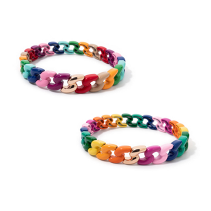 Twisted Colored Link Bracelets - 2 color styles