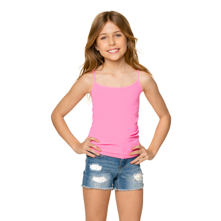Girl's (7-10) Solid Full Cami /  Set of 2