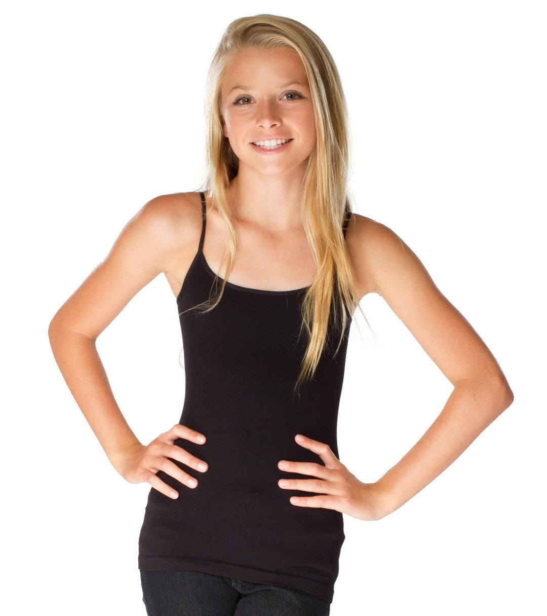 Girl's (10-14) Solid Full Cami / Set of 2