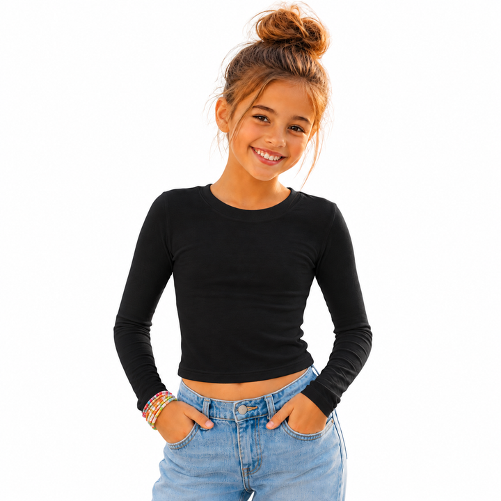 Girl's (8-12) The "Goes with Everything" Long Sleeve Top