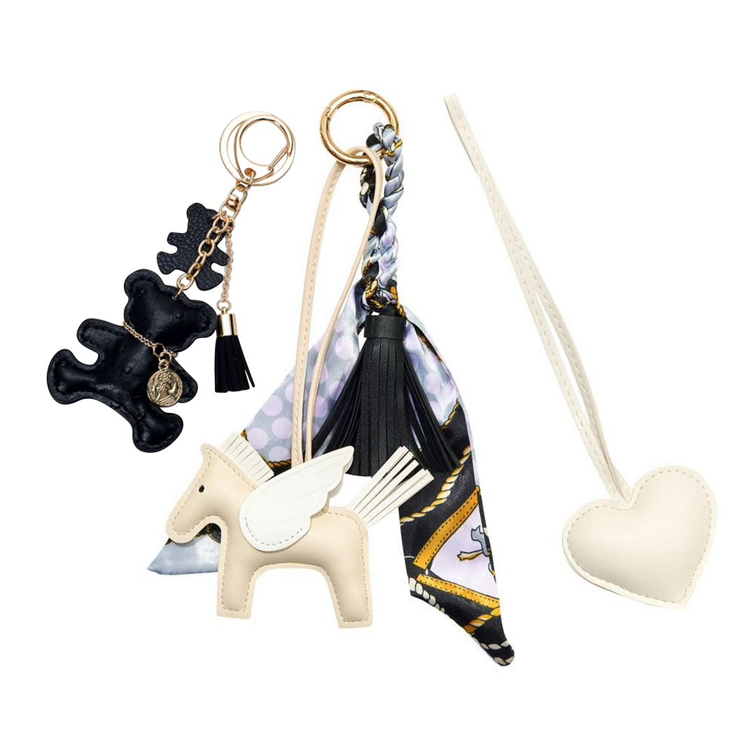Oprah's Favorite Things 2025 - Black/Winter White Bag Charm Set