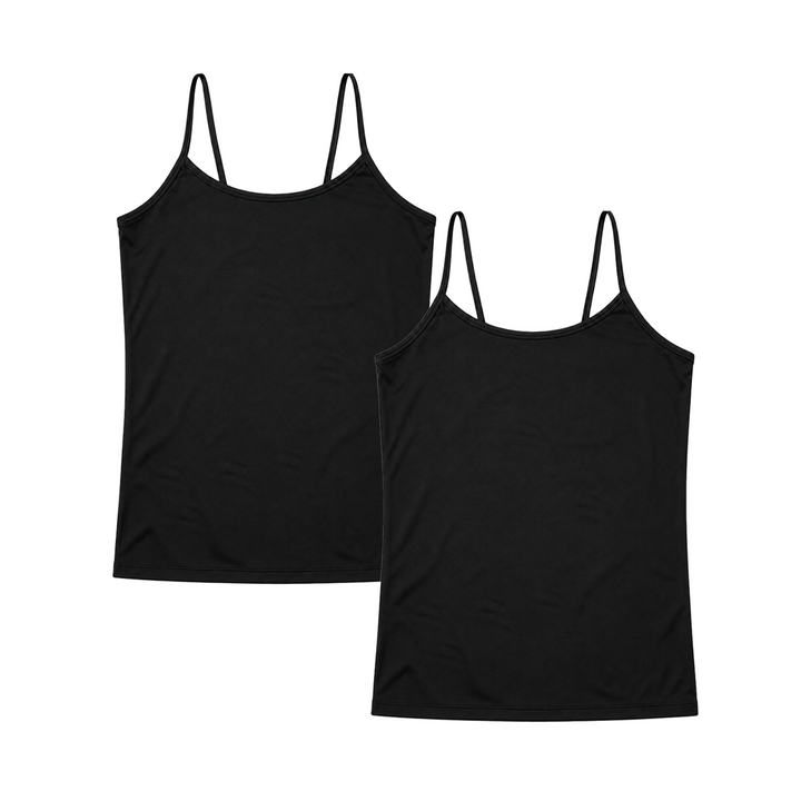Girl's (7-10) Solid Full Cami /  Set of 2