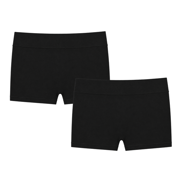 Girl's (7-10) Solid Boy Shorts / Set of 2