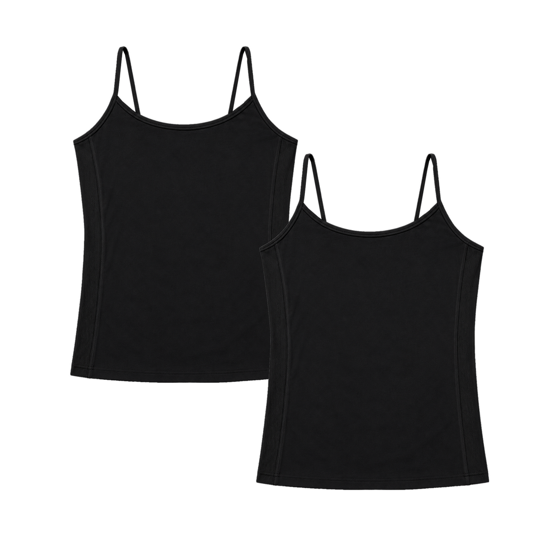 Girl's (10-14) Solid Full Cami / Set of 2