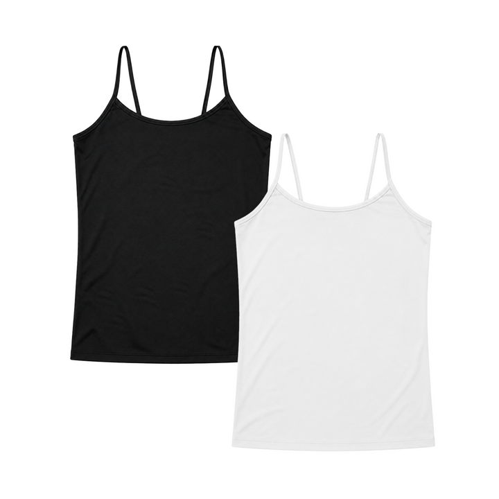 Girl's (7-10) Solid Full Cami /  Set of 2