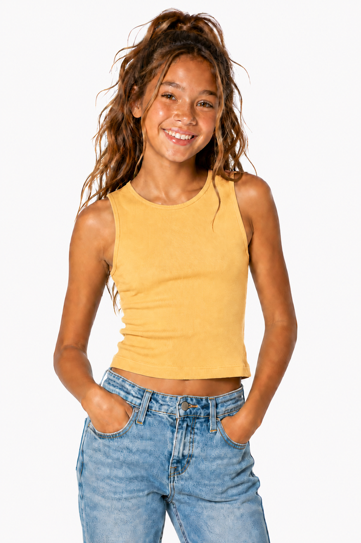 Girl's (8-12) Sleeveless Seamless Top