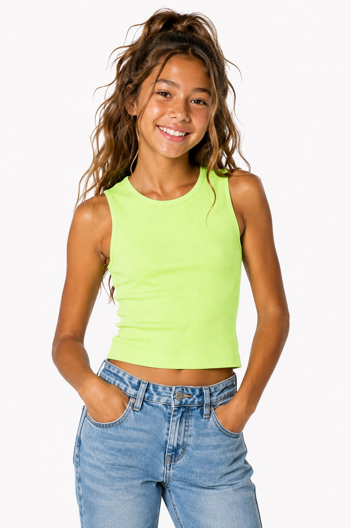 Girl's (8-12) Sleeveless Seamless Top
