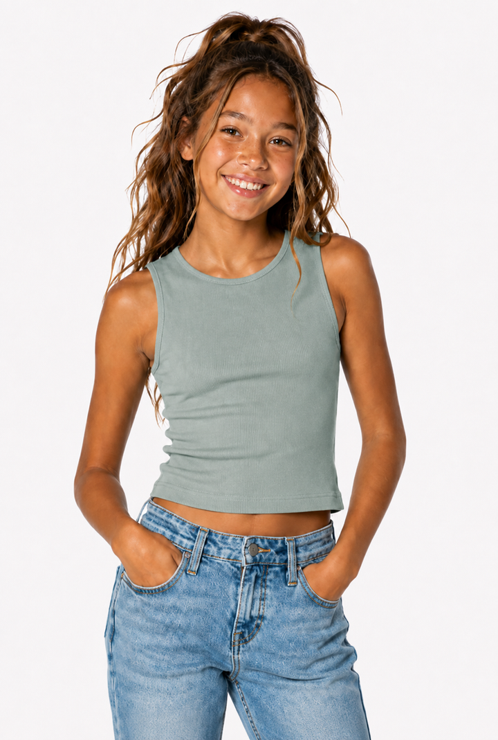 Girl's (8-12) Sleeveless Seamless Top