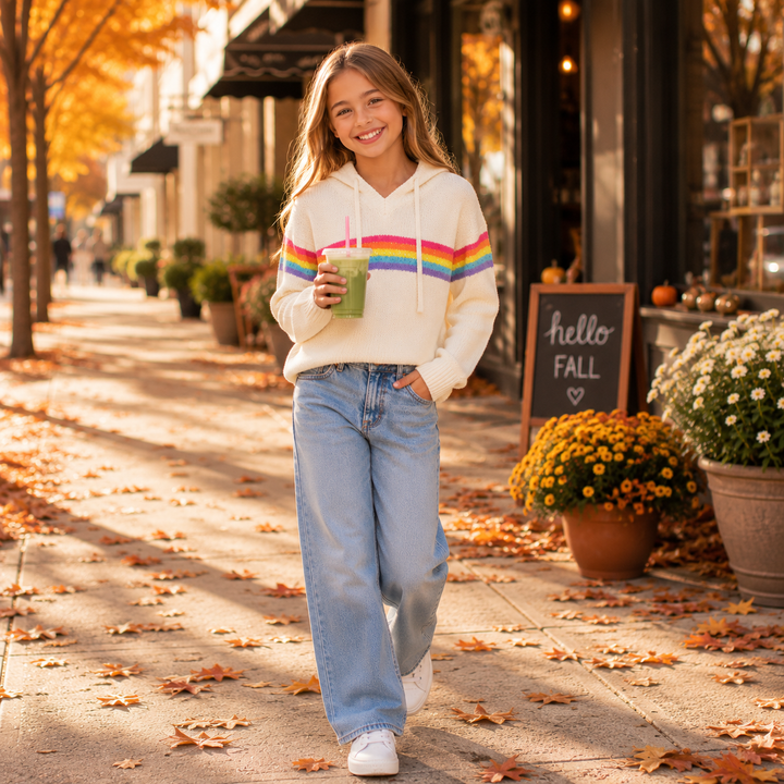 "The Rainbow" Sweater for Girls and Tweens for Fall