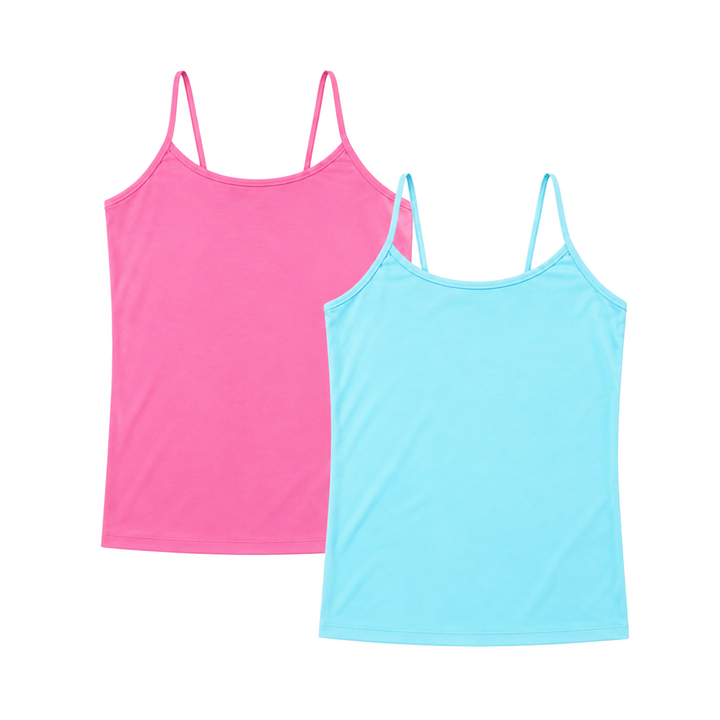 Girl's (7-10) Solid Full Cami /  Set of 2