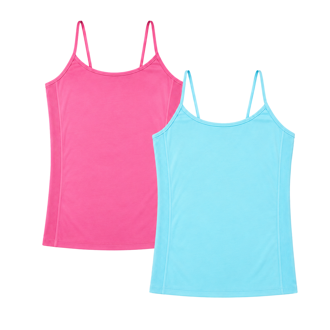Girl's (10-14) Solid Full Cami / Set of 2