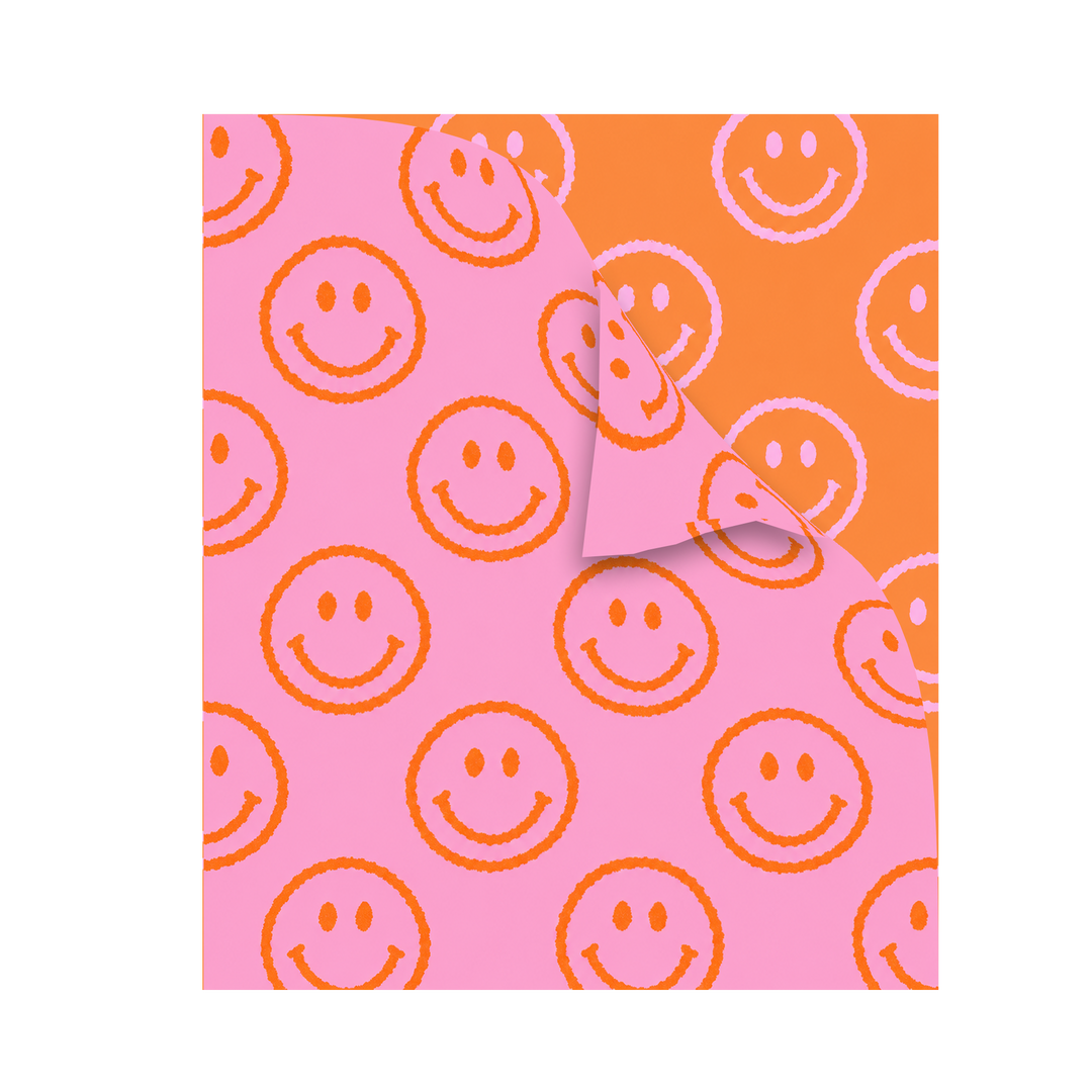 Malibu Sugars' Two Tone Happy Face Reversible Blanket