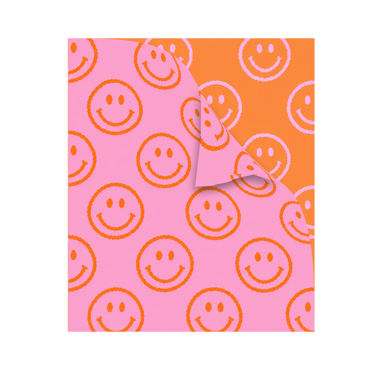 Malibu Sugars' Two Tone Happy Face Reversible Blanket