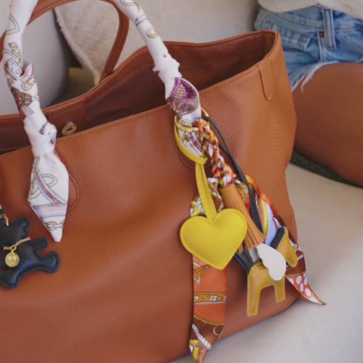 Oprah's Favorite Things 2025 -Brown/Yellow Bag Charm Set