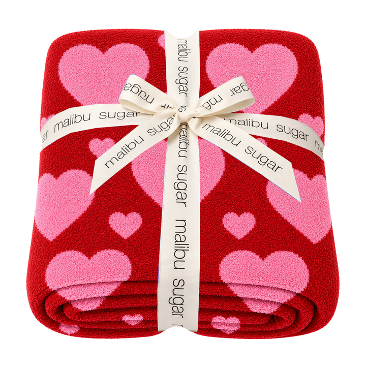 Malibu Sugars' Two Tone Heart Reversible Blanket