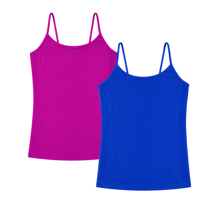 Girl's (10-14) Solid Full Cami / Set of 2