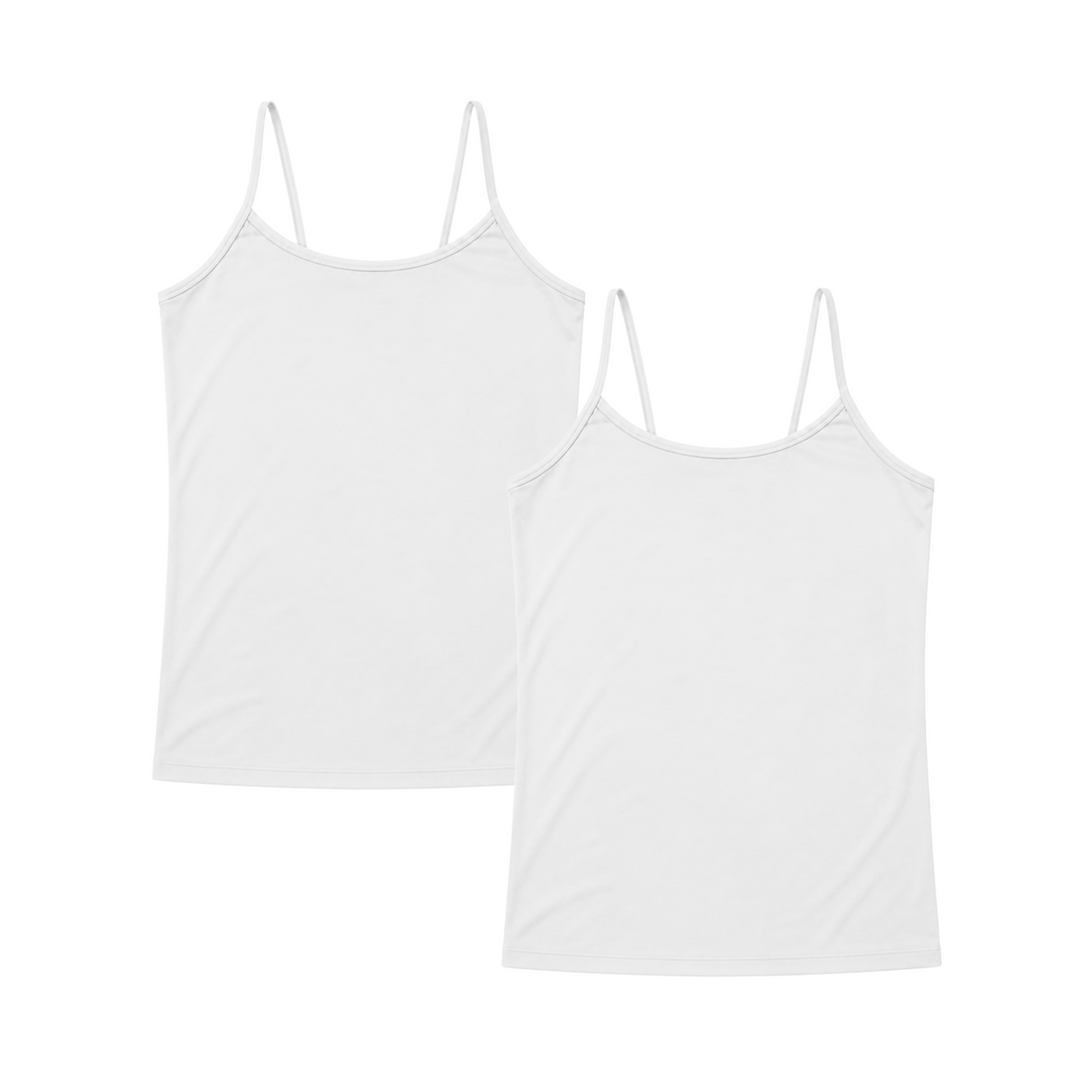 Girl's (7-10) Solid Full Cami /  Set of 2