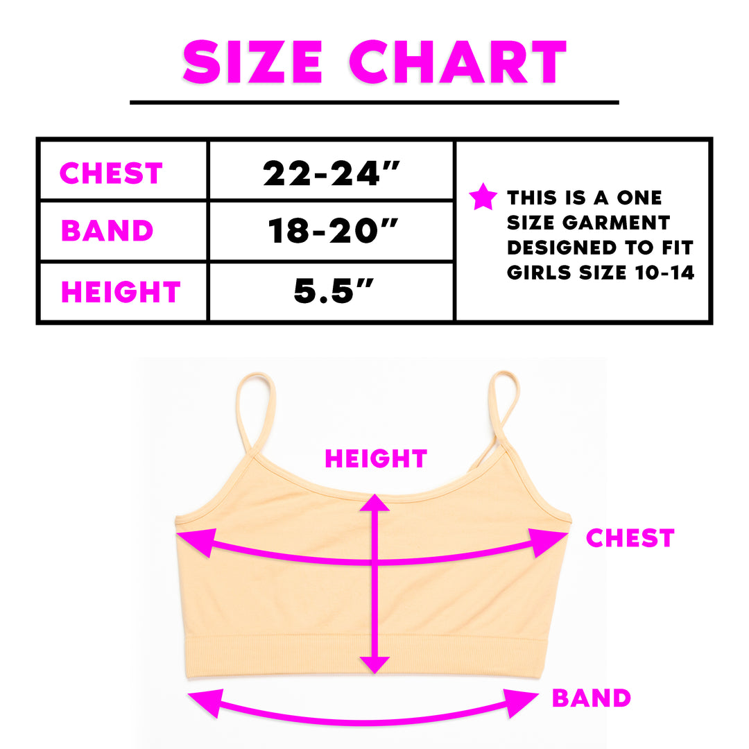 Girl's (7-14) Bandeau Bra Cami