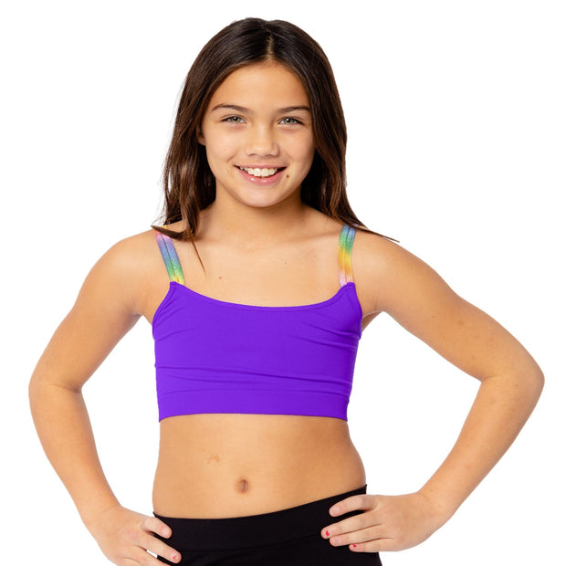 Girl's (7-12) Band Bra Cami with Ombre Elastic Straps