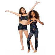 Girl's (8-12) Black with Ombre Happy Faces Full Cami