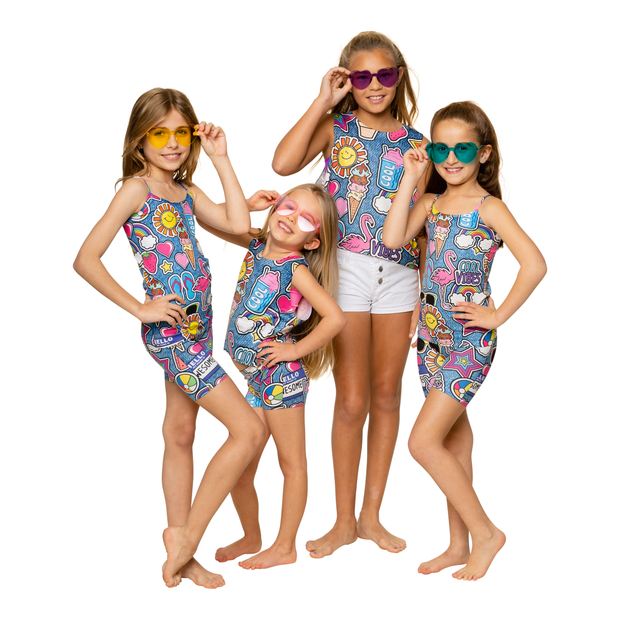 Cool Vibes Full Cami for Little Girls 4-6x