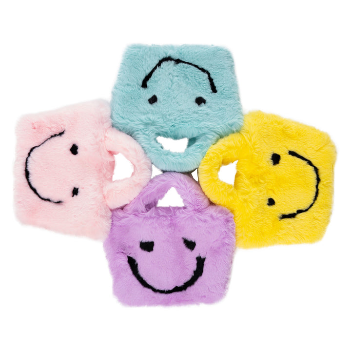 Fuzzy Happy Faces Purse