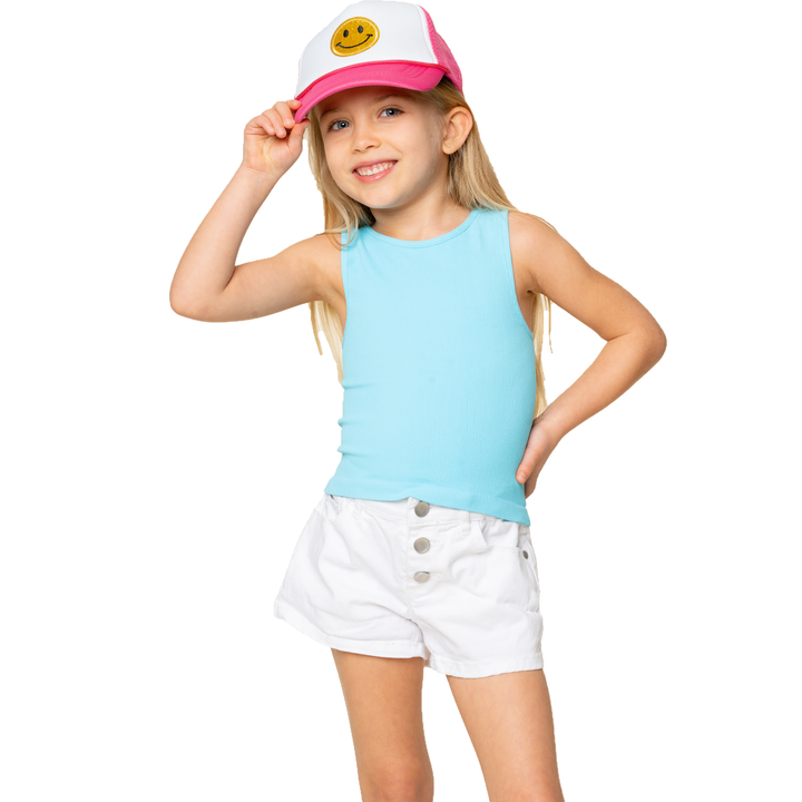 Trucker Hat with a "Happy Face" Patch