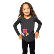 Little Girl's Long Sleeve Tunic with Glitter Chenille Patches