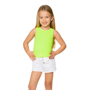 Spring Color Palette - Sleeveless Ribbed Top for Little Girls 4-6x