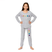 Girl's (8-14) Hacci Sweatshirt with Baby Chenille Patches